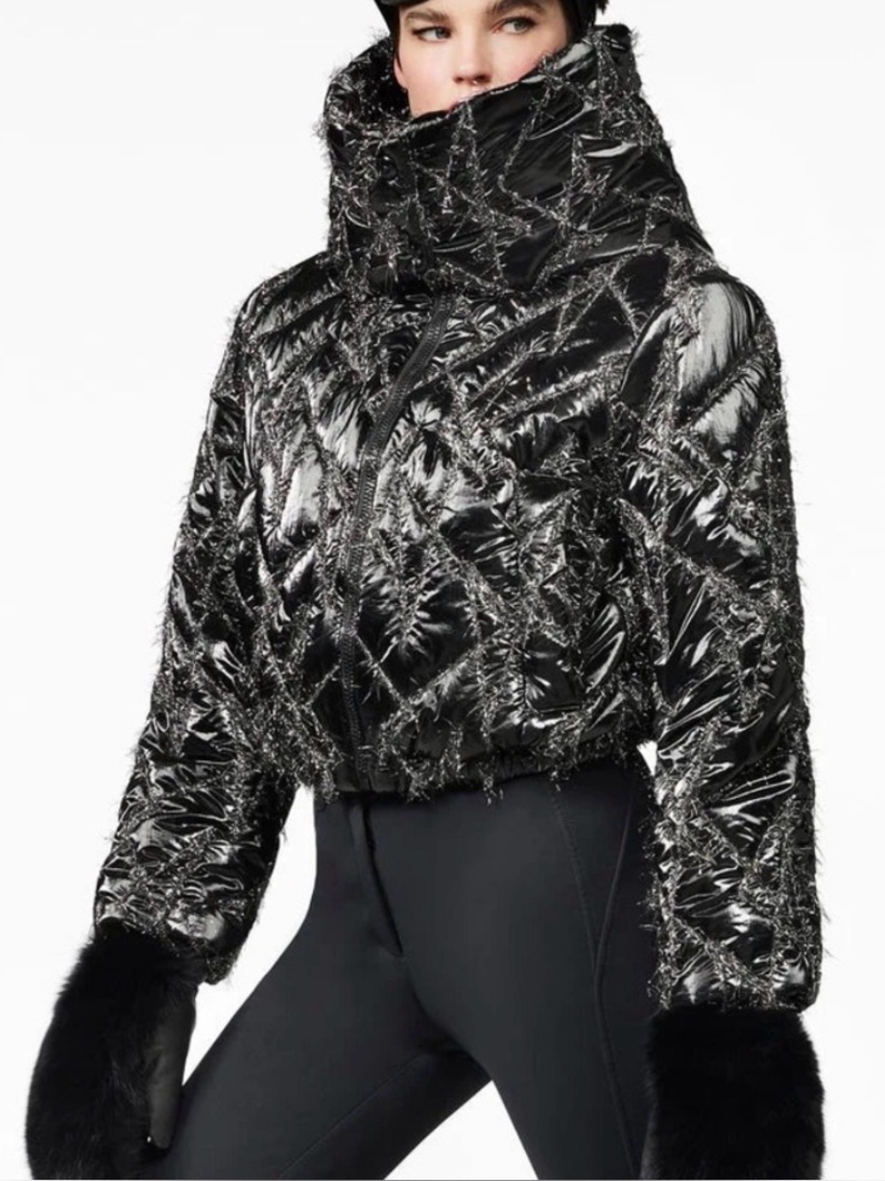 Goldbergh Black Glossy Puffer Jacket